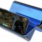 Чехол-книжка MyPads для Samsung Galaxy S10+ Plus SM-G975F с дизайном Clear View Cover с полупрозрачной пластиковой крышкой с зеркальной поверхностью черный
