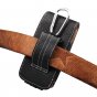 Чехол-кобура MyPads Сintura для телефона Nokia 1600 мужской поясной вертикальный, с креплением на пояс / ремень, из импортной эко-кожи
