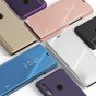 Чехол-книжка MyPads для Samsung Galaxy S8 Plus SM-G955 с дизайном Clear View Cover с полупрозрачной пластиковой крышкой с зеркальной поверхностью черный