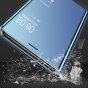 Чехол-книжка MyPads для Samsung Galaxy S8 SM-G9500 с дизайном Clear View Cover с полупрозрачной пластиковой крышкой с зеркальной поверхностью черный