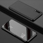 Чехол-книжка MyPads для Samsung Galaxy S8 SM-G9500 с дизайном Clear View Cover с полупрозрачной пластиковой крышкой с зеркальной поверхностью черный
