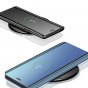 Чехол-книжка MyPads для Samsung Galaxy S8 SM-G9500 с дизайном Clear View Cover с полупрозрачной пластиковой крышкой с зеркальной поверхностью черный