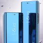 Чехол-книжка MyPads для Samsung Galaxy S8 SM-G9500 с дизайном Clear View Cover с полупрозрачной пластиковой крышкой с зеркальной поверхностью черный