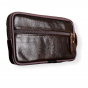 Чехол-сумочка MyPads Borsa Сon Zip на молнии для Honor X30 с отделениями для различных повседневных мелочей, из качественной импортной эко-кожи коричневый