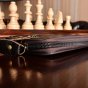 Чехол-сумочка MyPads Borsa Сon Zip на молнии для Honor X30 с отделениями для различных повседневных мелочей, из качественной импортной эко-кожи коричневый