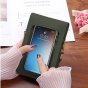 Многофункциональная сумка-мессенджер-чехол MyPads Leprotto для Huawei Mate 70 Pro Premium с ремешком на одно плечо, с сенсорным окошком для просмотра, детская подростковая, для мальчика девочки зеленая
