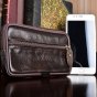 Чехол-сумочка MyPads Borsa Сon Zip на молнии для Honor X30 с отделениями для различных повседневных мелочей, из качественной импортной эко-кожи коричневый
