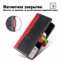 Чехол-книжка MyPads для
 Infinix Smart 6 Plus / Инфиникс Смарт 6 Плюс,смешать два цвета (черный + красный)