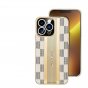 Кожаный чехол MyPads для Apple iPhone 14 Pro Max, Классический узор из кожи в клетку