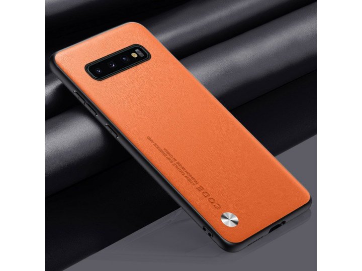 Жесткий чехол MyPads для Samsung S10 Plus / S10+, желтый..
