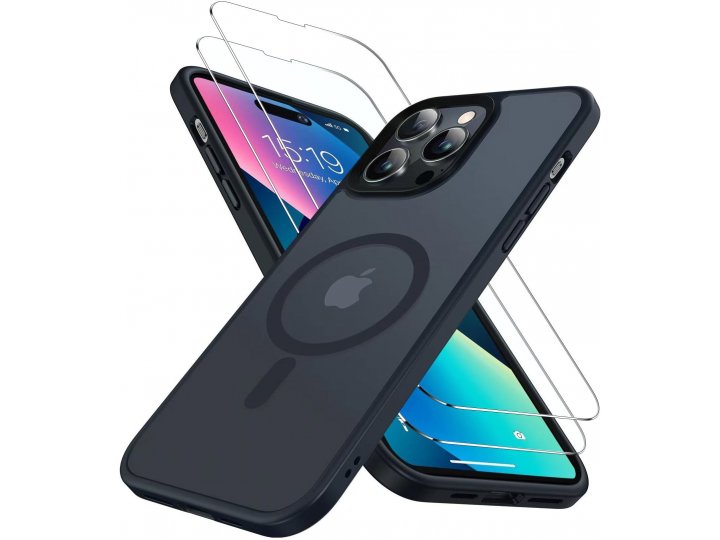 Чехол MyPads для iPhone 14 Pro Max MagSafe + защитная пленка для экрана 2 шт...