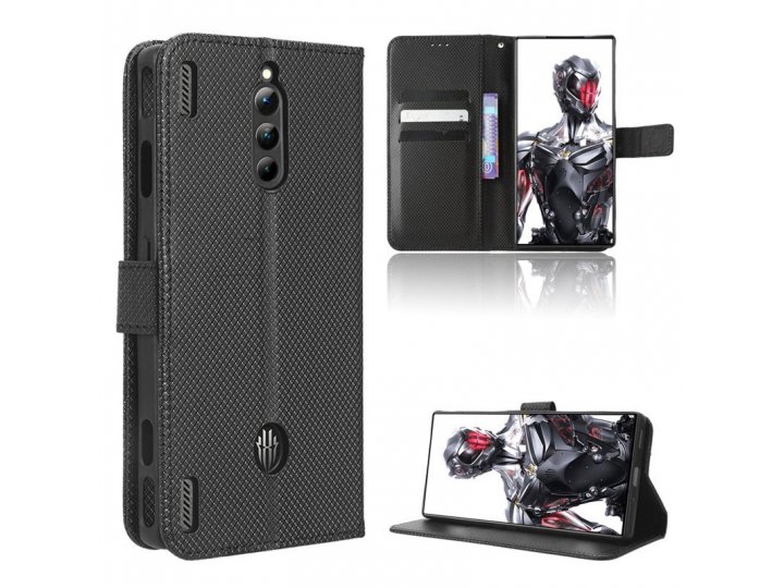Защитный чехол-книжка MyPads для смартфона Nubia Red Magic 8 Pro..
