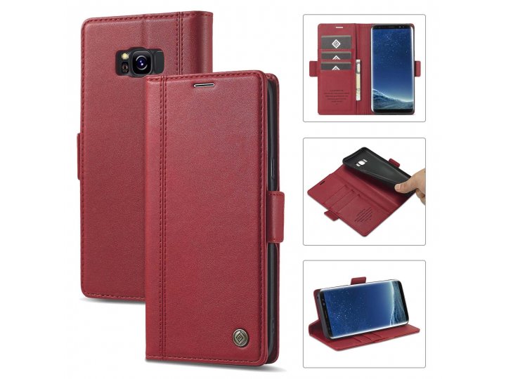 Кожаный книжный чехол LCIMEEKE / MyPads для Samsung Galaxy S8 Plus + (Самсунг Галакси С8 Плюс) Роскошная кожа..