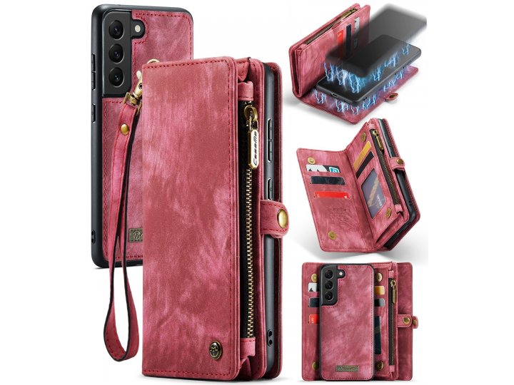 CaseMe Кошелек-чехол для Samsung Galaxy S22+ MyPads - стильный дизайн, магнитное соединение, множественная защ..