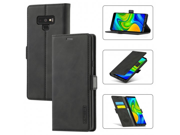 Кожаный книжка чехол LCIMEEKE / MyPads для Samsung Galaxy Note 9 (Самсунг Галакси Ноте 9) с магнитной застежко..