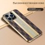 Кожаный чехол MyPads для Apple iPhone 14 Pro Max, Классический узор из кожи в клетку