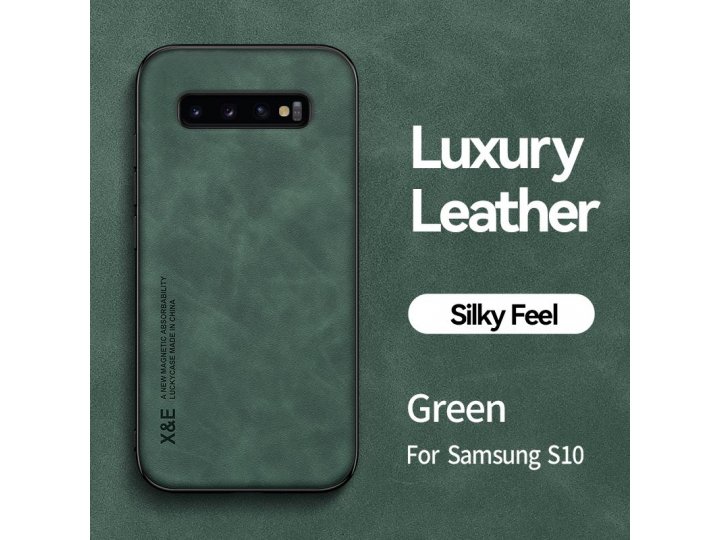 Кожаный чехол MyPads для Samsung Galaxy S10 (Самсунг Галакси С10) с защитой камеры и магнитным авто-держателем..