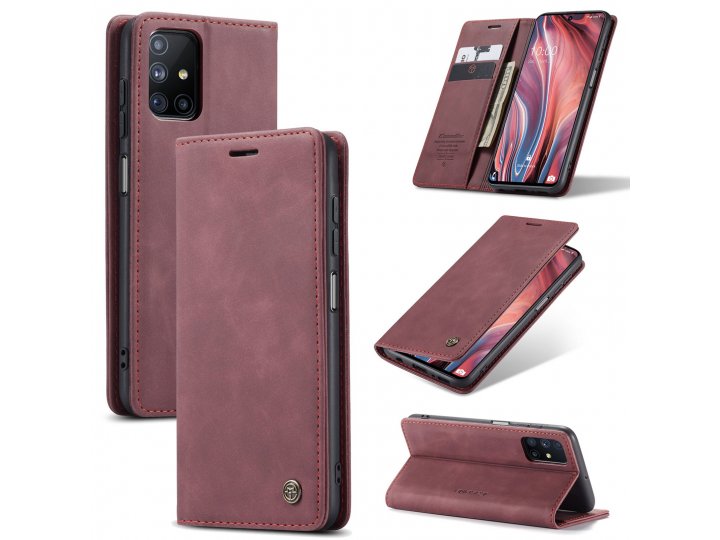 Кожаный чехол MyPads для Samsung Galaxy M51 с визитницей..