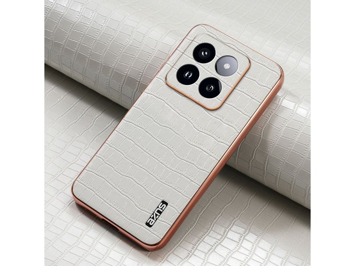Защитный чехол MyPads для Xiaomi 14 Pro (Сяоми 14 Про) с тиснением под кожу крокодила для делового телефона..