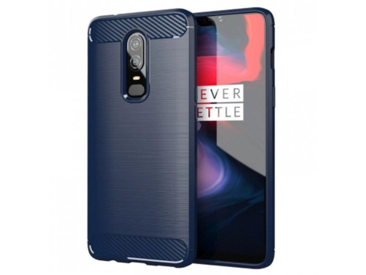 Защитный чехол MyPads для OnePlus 6 с углеродным узором, силиконовый и мягкий..