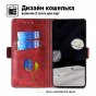 Чехол-книжка MyPads для
 Infinix Smart 6 Plus / Инфиникс Смарт 6 Плюс,смешать два цвета (черный + красный)