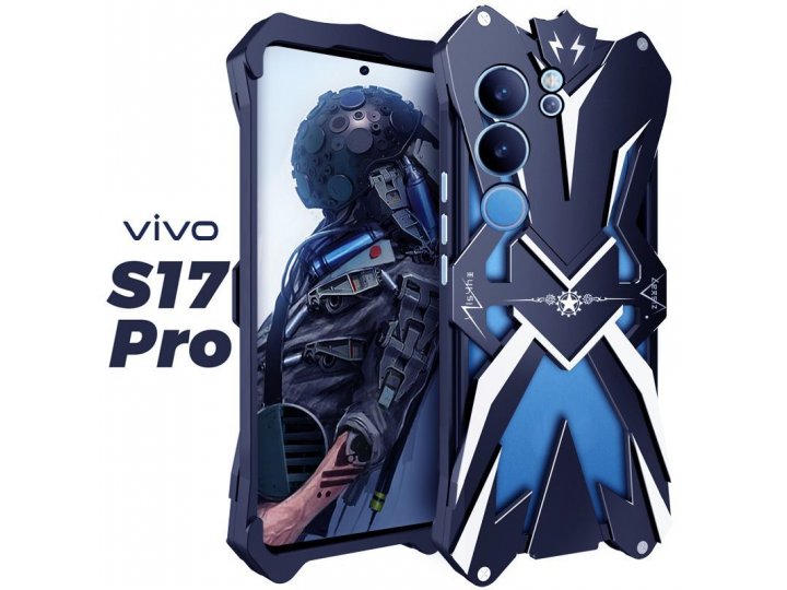 Металлический чехол MyPads для Vivo S17 Pro / Vivo V29 / Vivo S17, противоударный, черный..