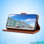 Кожаный чехол MyPads для OPPO A54 4G с карманом для карт и фото