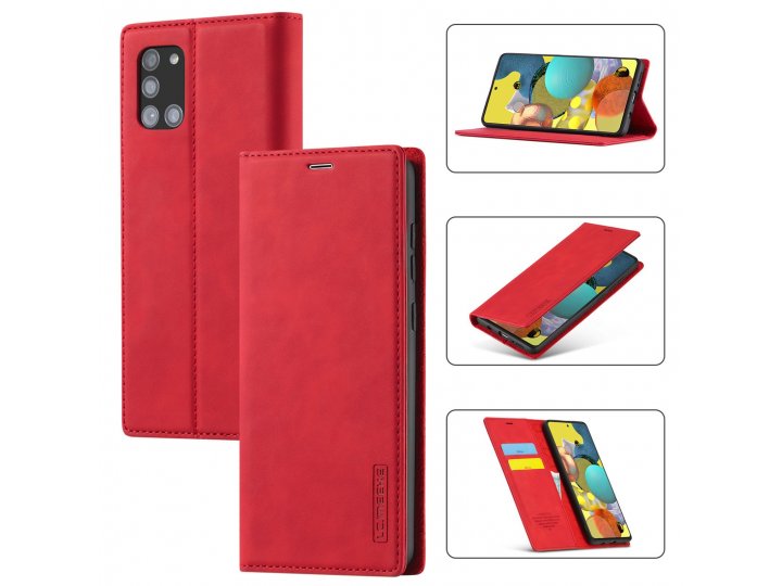 Кожаный книжка чехол LCIMEEKE / MyPads для Samsung Galaxy A51 4G (Самсунг Галакси A51 4G) / M40S с магнитом и ..