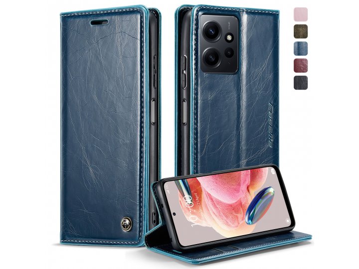CaseMe Кожаный чехол для Xiaomi Redmi Note 12 4G MyPads с визитницей..