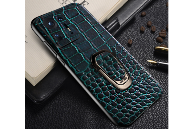 Чехол-накладка MyPads Premium для Xiaomi Mi MIX 4 экзотический обтянутый качественной импортной натуральной кожей теленка с фактурным тиснением крокодила синий. Только в нашем магазине. Количество ограничено