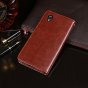 Фирменный чехол-книжка для ZTE Blade L8/ZTE Blade A3 (2019)/ZTE A31 lite из качественной импортной кожи с подставкой застёжкой и визитницей коричневый