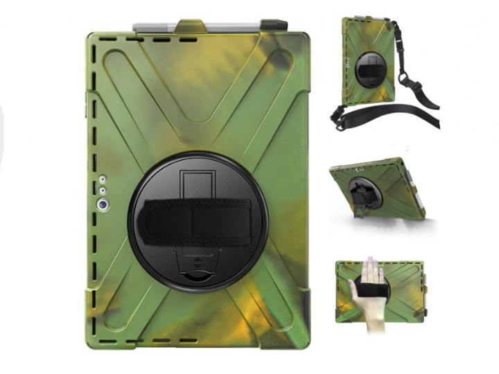 Противоударный чехол-бампер с усиленной защитой углов и необычным экстремальным дизайном для Microsoft Surface..