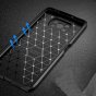 Чехол панель-бампер из тончайшего и прочного силикона для Xiaomi POCO X3 / X3 NFC / X3 Pro с матовой отделкой «под карбон» черная