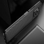 Чехол панель-бампер из тончайшего и прочного силикона для Xiaomi POCO X3 / X3 NFC / X3 Pro с матовой отделкой «под карбон» черная