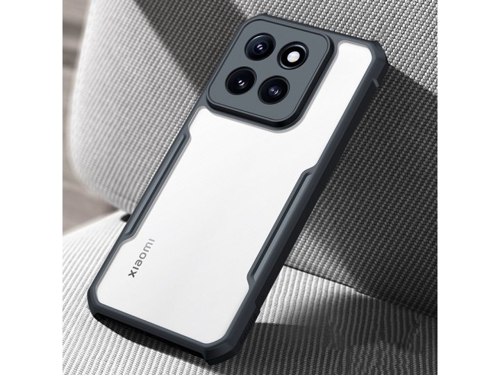 Задняя панель-чехол-накладка MyPads «Labbri» для Xiaomi 14 Pro из качественного силикона c прозрачной пластико..