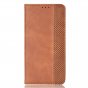 Премиальный элитный чехол-книжка MyPads «Caso retrò» для Xiaomi Redmi Note 13 4G из качественной импортной кожи с мульти-подставкой и визитницей «Ретро» коричневый