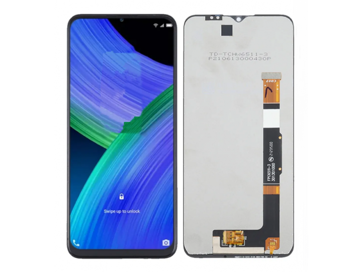 LCD-ЖК-сенсорный дисплей-экран-модуль запчасть в сборе с тачскрином на телефон TCL 20 R 5G черный + гарантия..