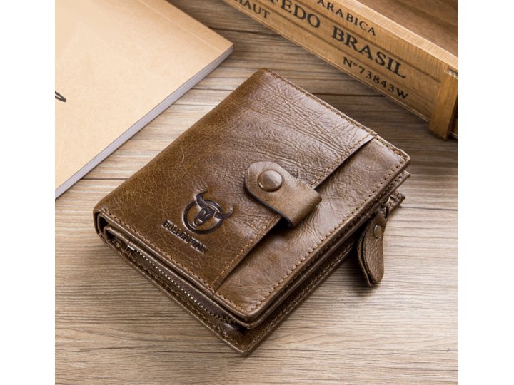  Кожаный мужской кошелек MyPads PremiumM154-414 коричневый из качественной натуральной кожи быка подарок любим..